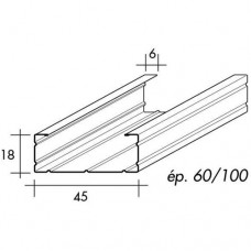 FASTMOUNT MONTAGERAIL STRATLOCK CLIPS 45X18X3000MM VERZINKT